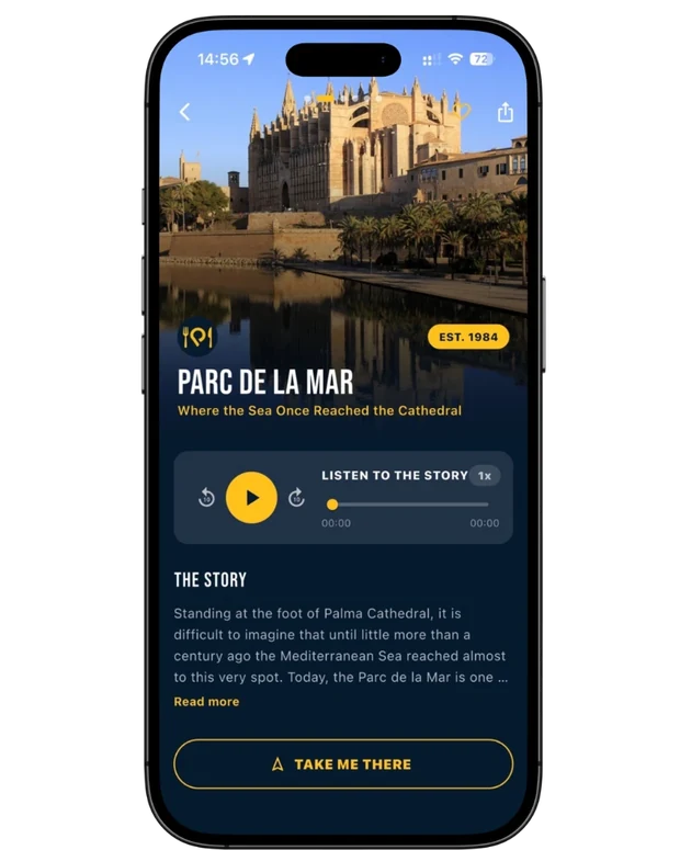 A Passim story playing at Parc de la Mar in Palma